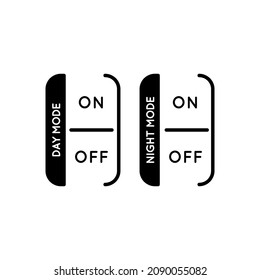 Line Icon Switches Day-Night Mode In Simple Style. Light Dark mode for mobile app development. Vector sign in a simple style isolated on a white background. Original size 64x64 pixels.