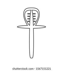 line icon from the symbol of kwanzaa in africa. the symbol of faithfull. they call it imani.