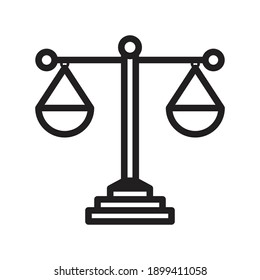 line icon symbol scales vector illustration