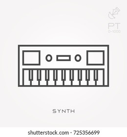 Line icon synth