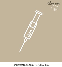 Line icon- syringe