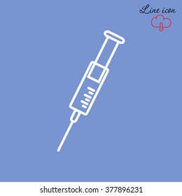Line icon- syringe