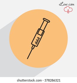 Line icon- syringe
