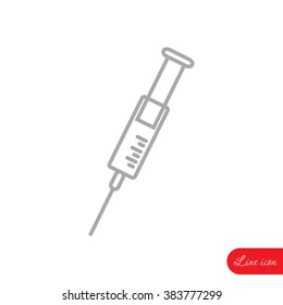 Line icon- syringe