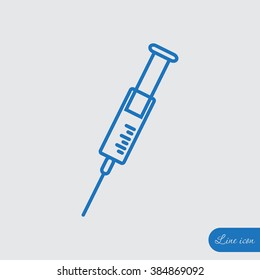 Line icon- syringe