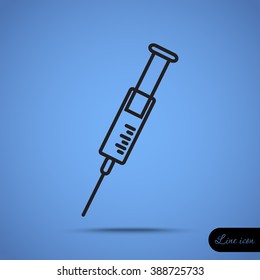 Line icon- syringe