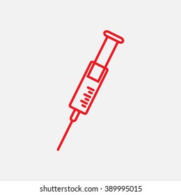 Line icon- syringe