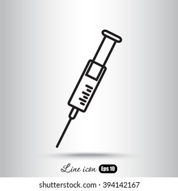 Line icon- syringe