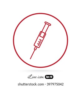 Line icon- syringe