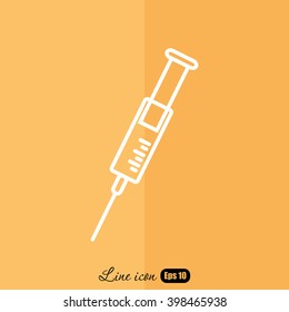 Line icon- syringe