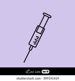 Line icon- syringe