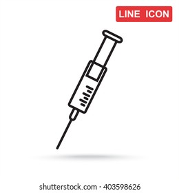 Line icon- syringe