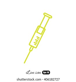 Line icon- syringe