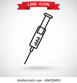Line icon- syringe