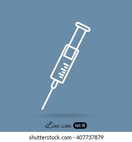 Line icon- syringe