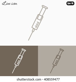 Line icon- syringe