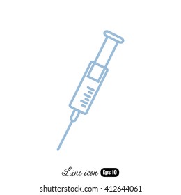 Line icon- syringe