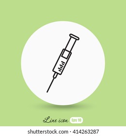 Line icon- syringe