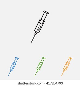 Line icon- syringe
