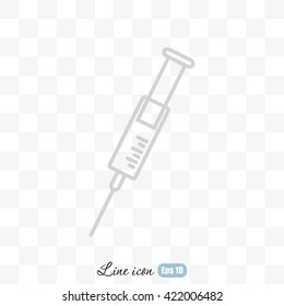 Line icon- syringe