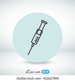Line icon- syringe