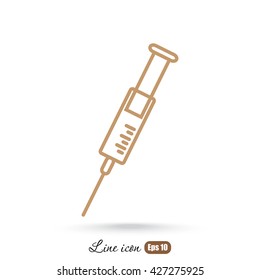 Line icon- syringe