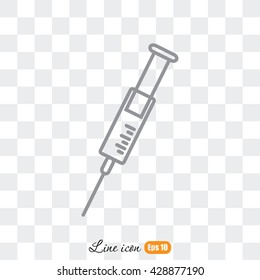 Line icon- syringe