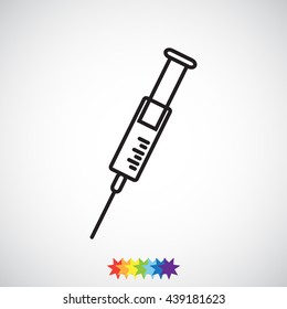 Line icon- syringe
