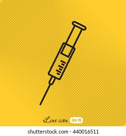 Line icon- syringe