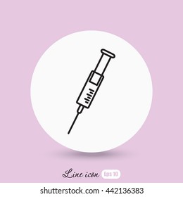 Line icon- syringe