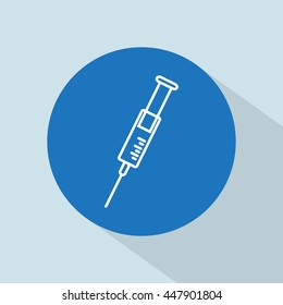 Line icon- syringe
