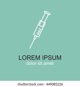 Line icon- syringe