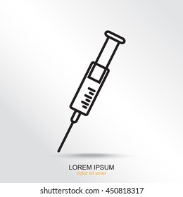 Line icon- syringe