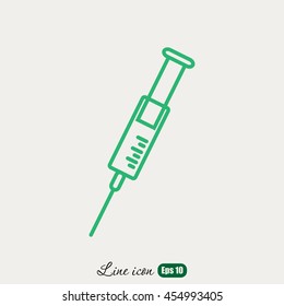 Line icon- syringe
