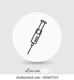 Line icon- syringe