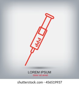 Line icon- syringe