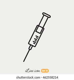 Line icon- syringe