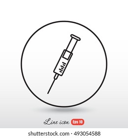 Line icon- syringe