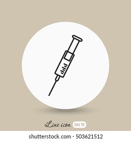 Line icon- syringe