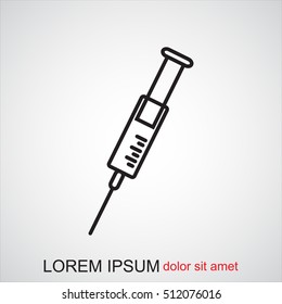 Line icon- syringe
