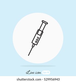 Line icon- syringe