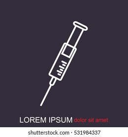 Line icon- syringe