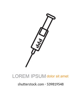 Line icon- syringe