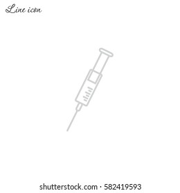Line icon- syringe