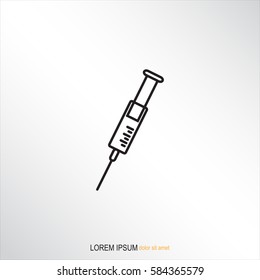 Line icon- syringe