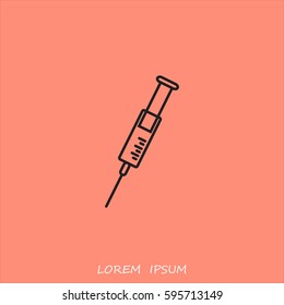 Line icon- syringe
