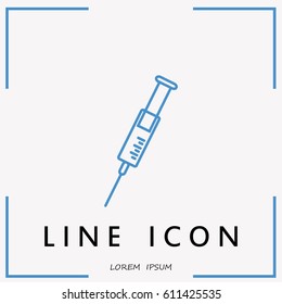Line icon- syringe