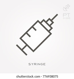 Line icon syringe