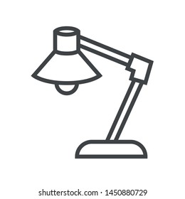 Line icon table lamp. Simple vector illustration with ability to change.