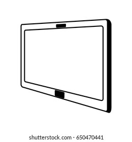 line icon tablet cartoon
